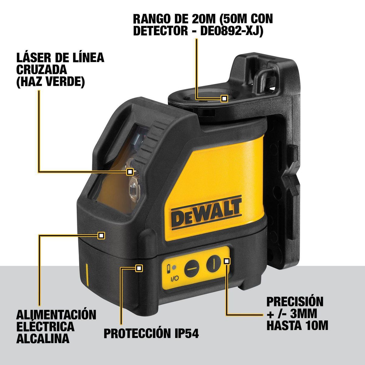 DEWALT - Nivel Laser Dewalt  Lineas Cruzadas Verde DW088CG Dewalt