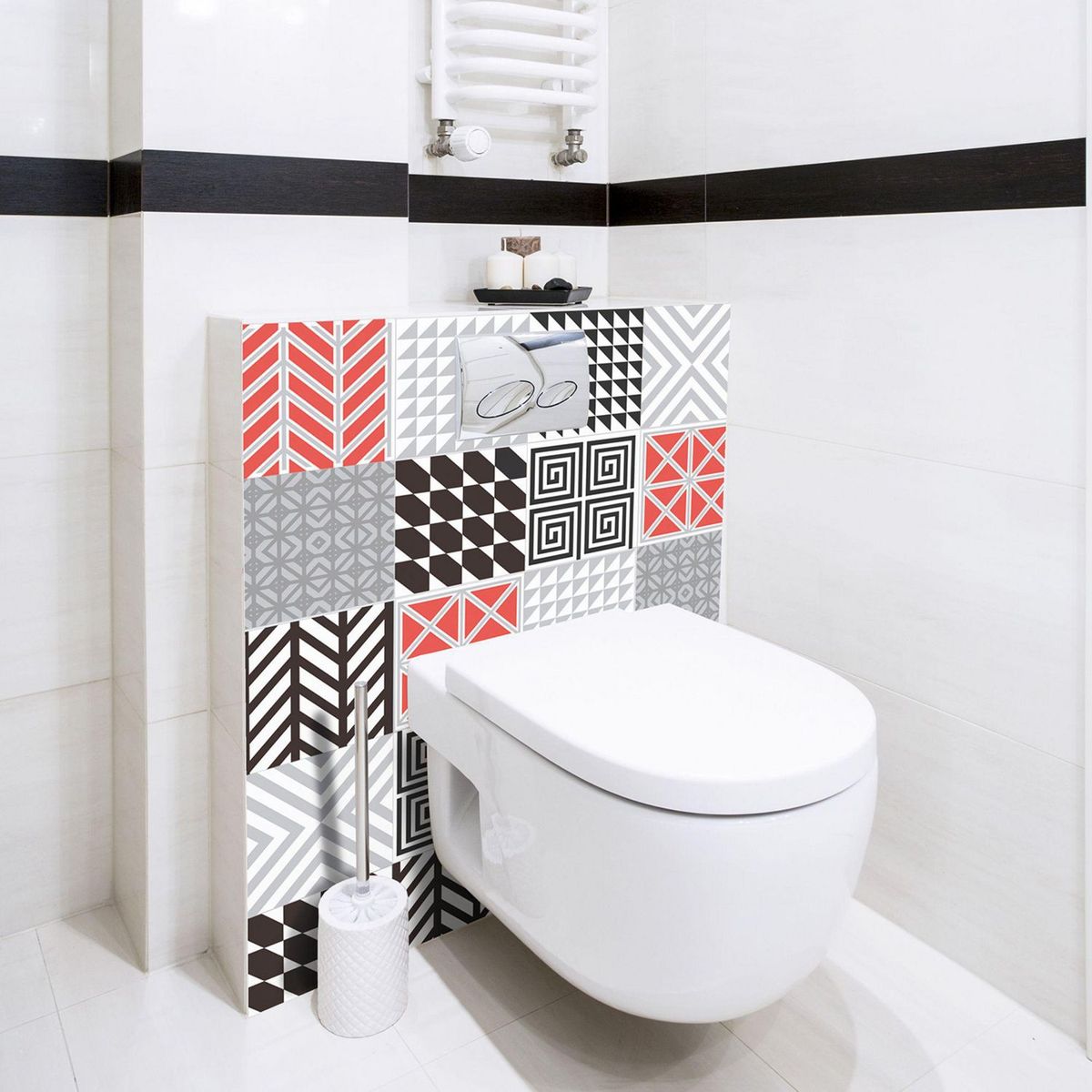 KANTU - Listelo de Vinil Borgoña 15x15cm