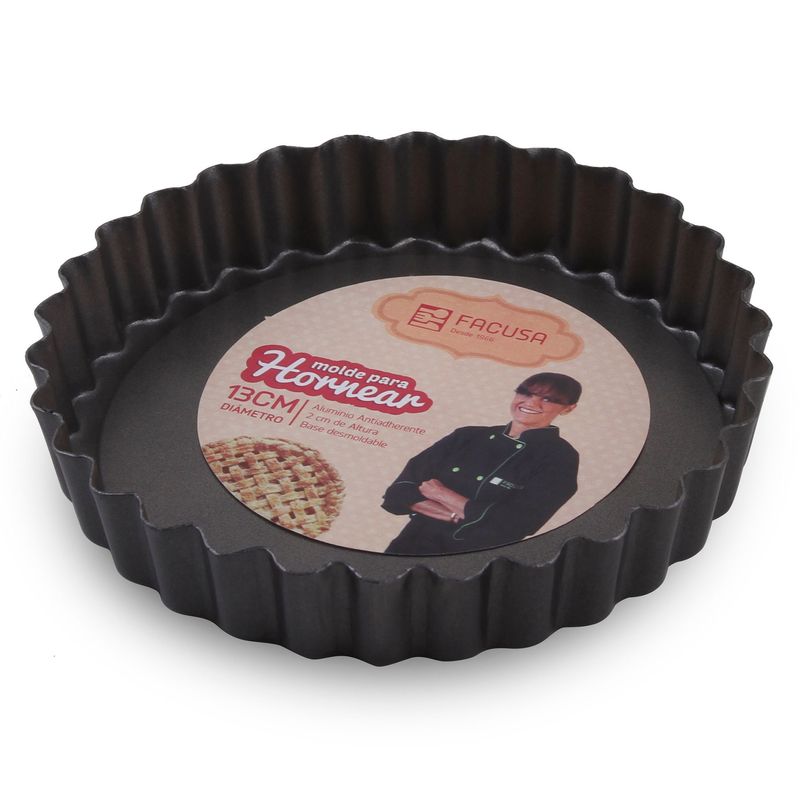 FACUSA - Molde para Tartaleta 13x12cm Negro