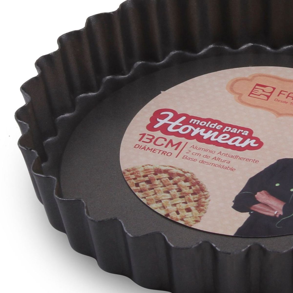 FACUSA - Molde para Tartaleta 13x12cm Negro
