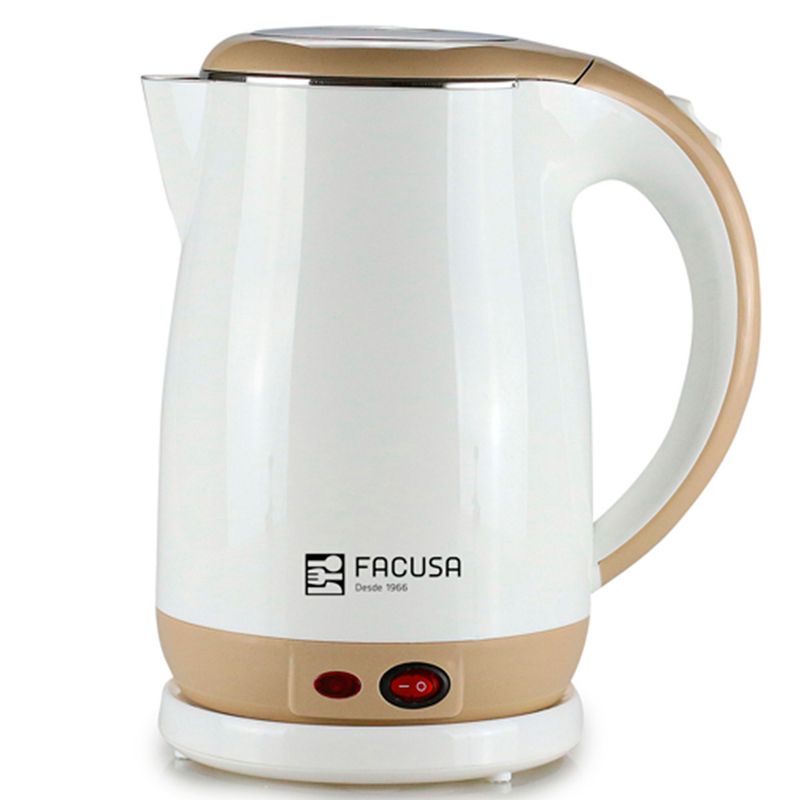 FACUSA - Termo Hervidor de 1.8L Blanco/Beige