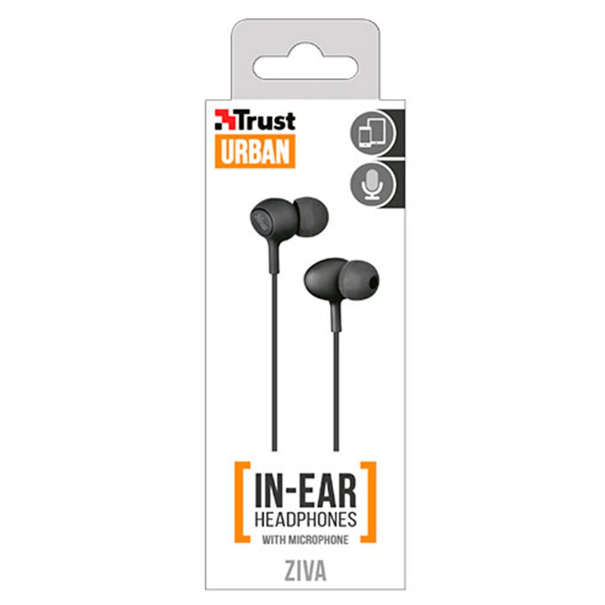 TRUST - Auriculares para Tabletas y Smartphones Negro