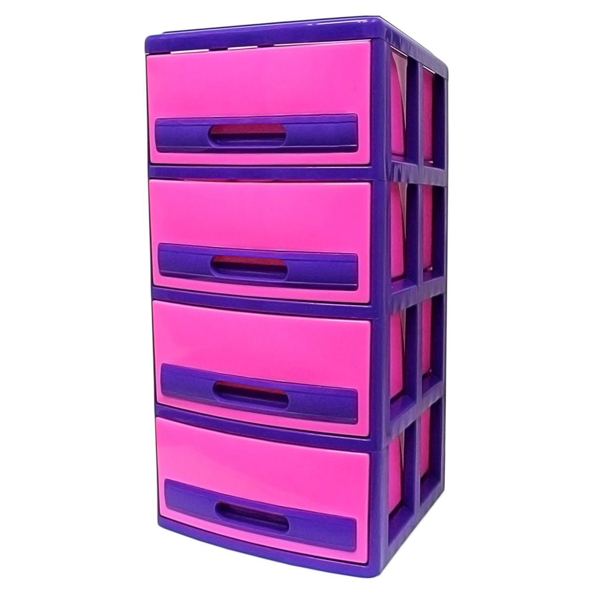 MAGICPLAST - Cómoda Cabinet Plástica 4 Cajones Barbie Fucsia