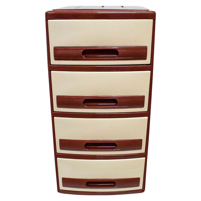 MAGICPLAST - Cómoda Cabinet X4 Marrón Crema