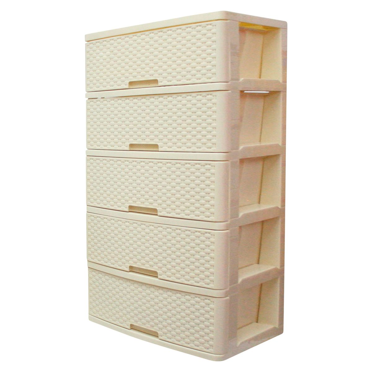 MAGICPLAST - Cómoda Mitran Plástica 5 Cajones Crema