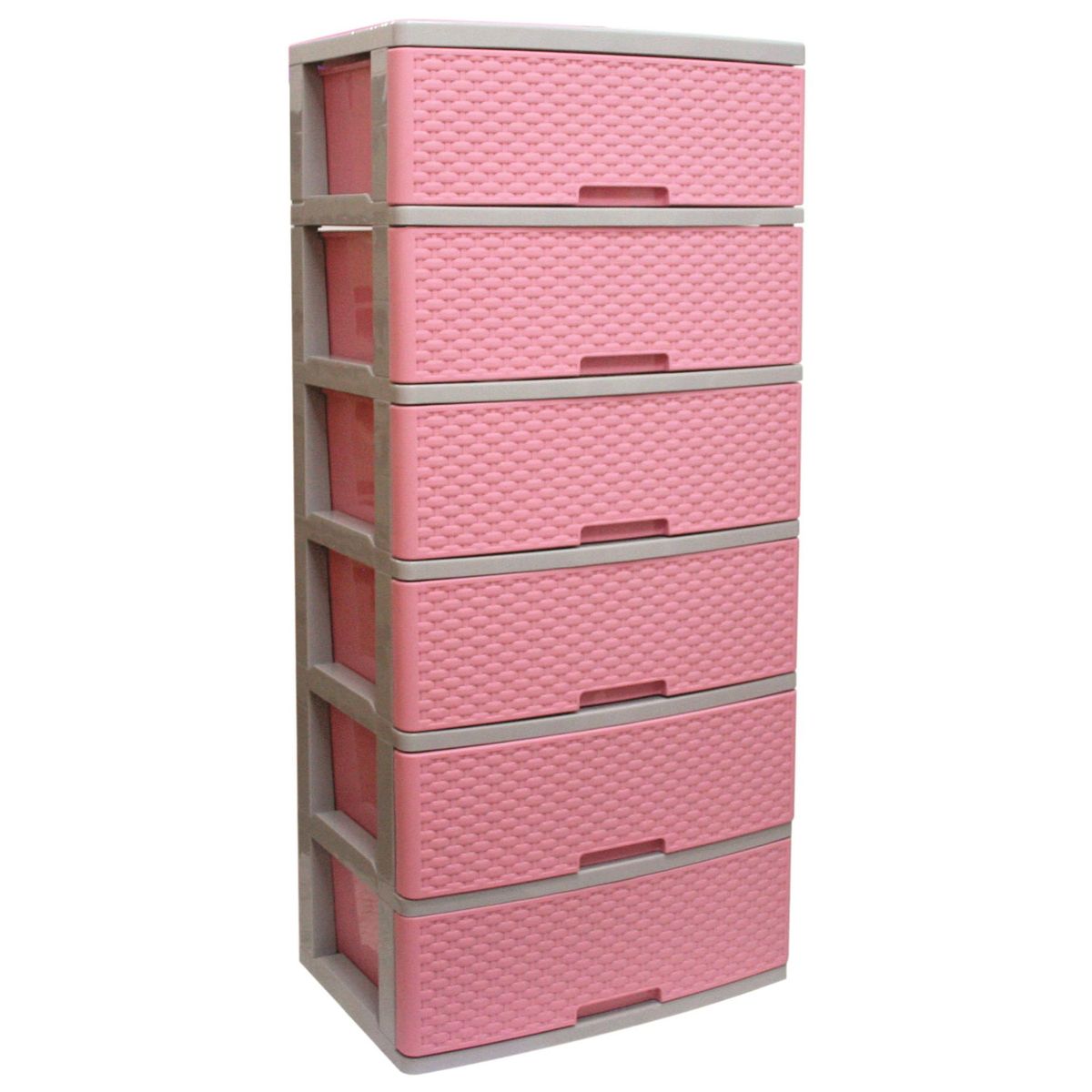 MAGICPLAST - Cómoda Mitran X6 Gris Rosado