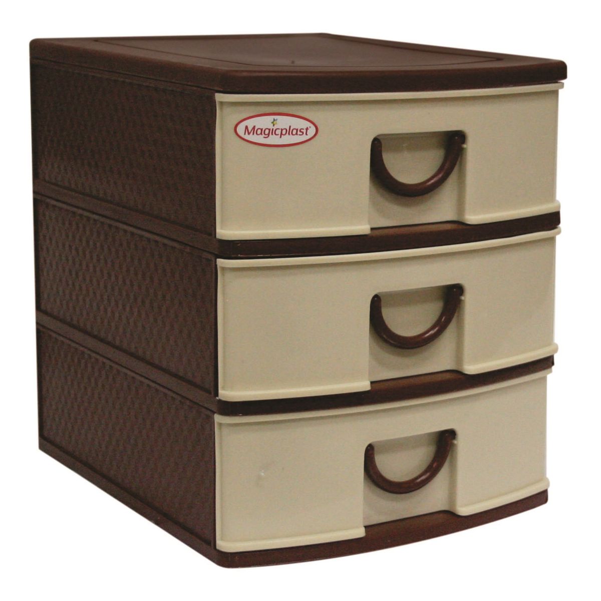 MAGICPLAST - Gavetero Magic X3 Marrón Crema