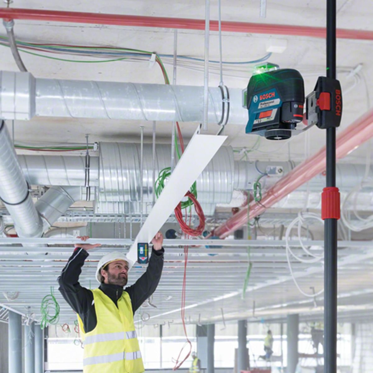 BOSCH - Receptor para nivel láser Bosch LR 7 soporte y bolsa protectora