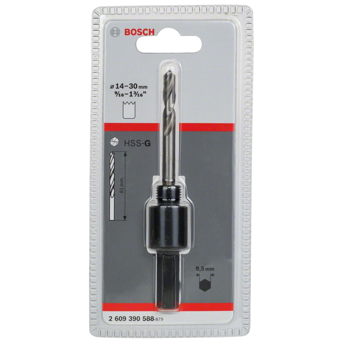 BOSCH - Mandril Sierra 9/6'' a 1-1/4'' Hex 8mm Bimetal
