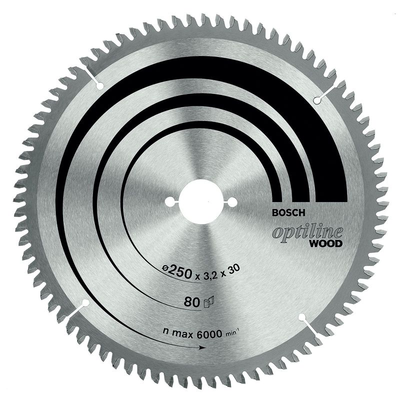 BOSCH - Disco Sierra Circular Optiline Wood 254x30mm 80D Bosch