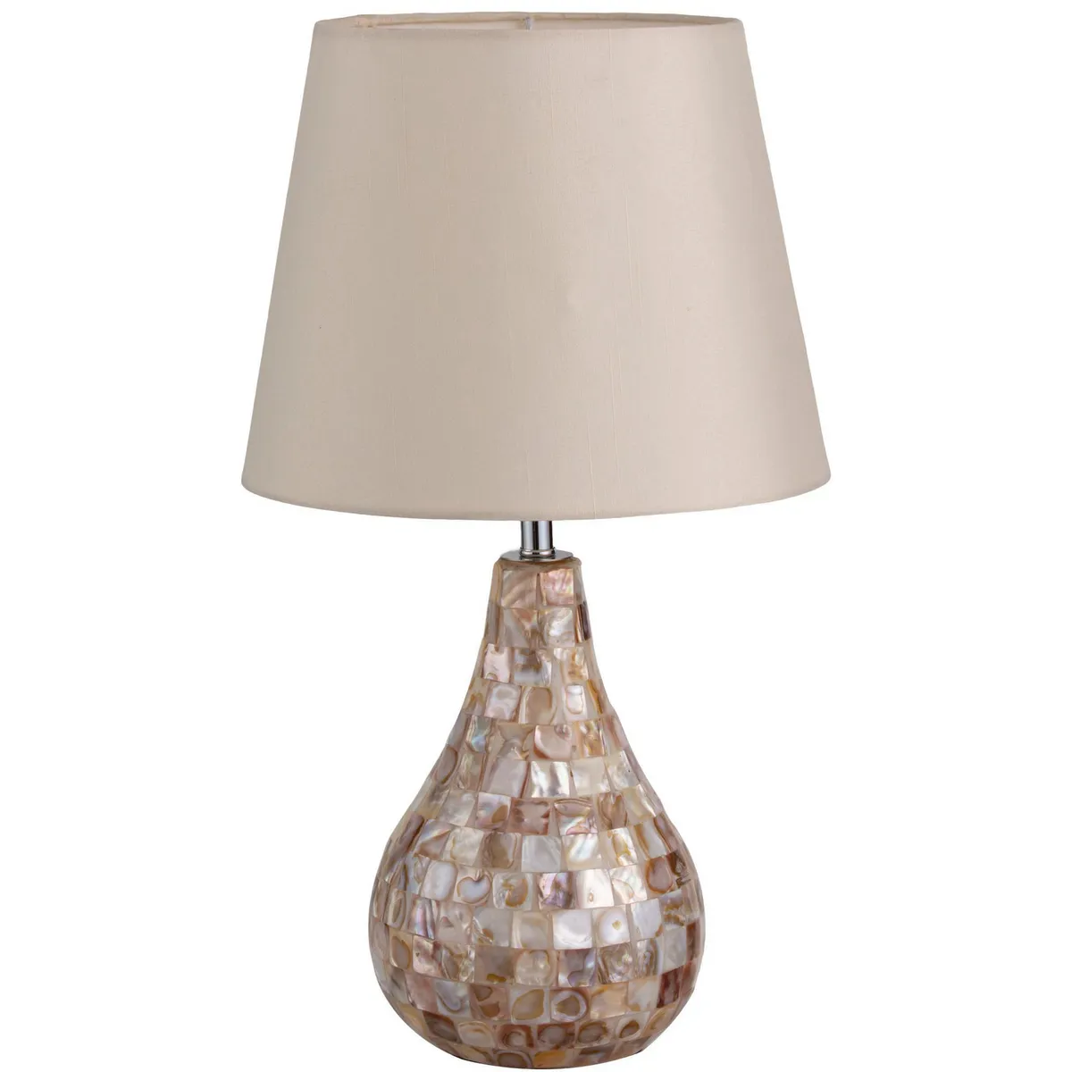 JUST HOME COLLECTION - Lámpara de Mesa Silves 1L E27 Blanco 30 W 32x36 cm