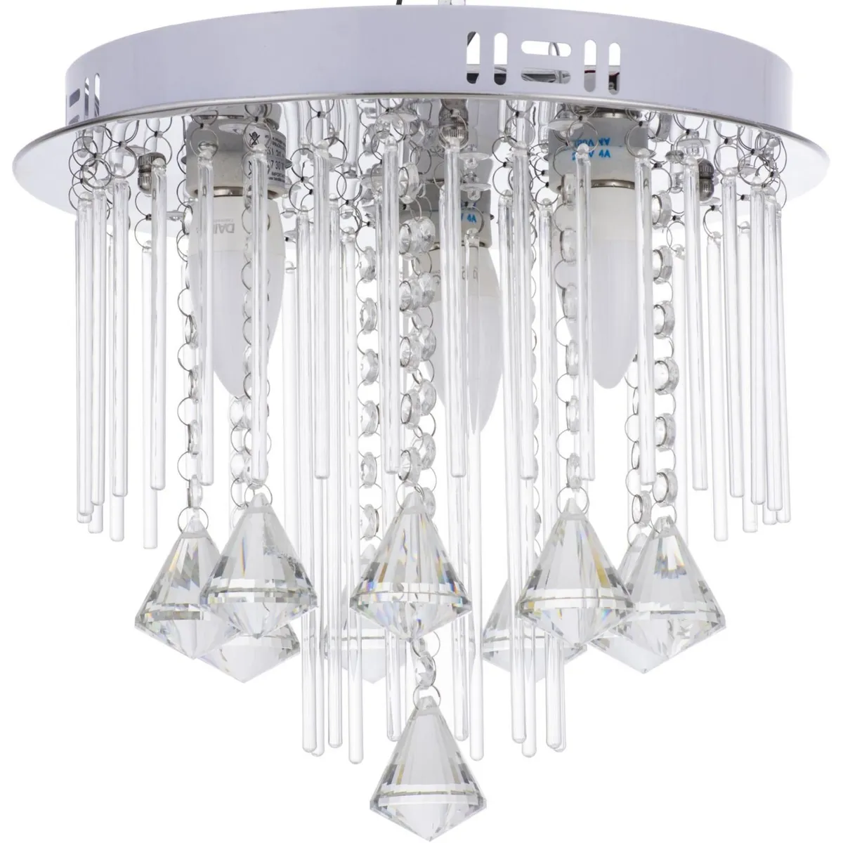 JUST HOME COLLECTION - Lámpara de Techo Caldas 3L E27 Transparente