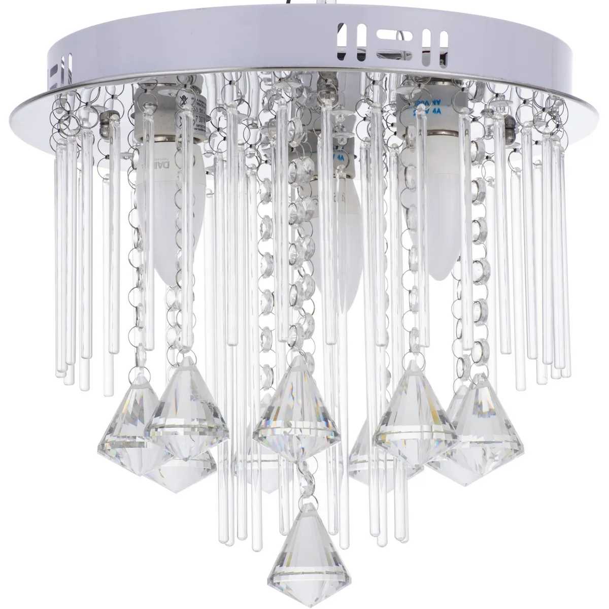 JUST HOME COLLECTION - Lámpara de Techo Caldas 3L E27 Transparente