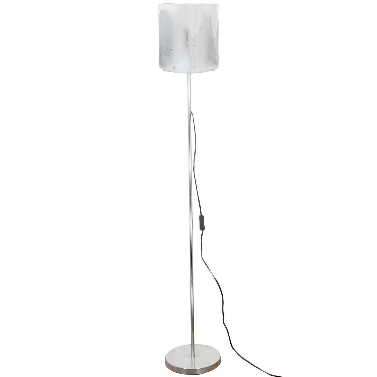 JUST HOME COLLECTION - Lámpara de Pie Clover 1L E27 Gris