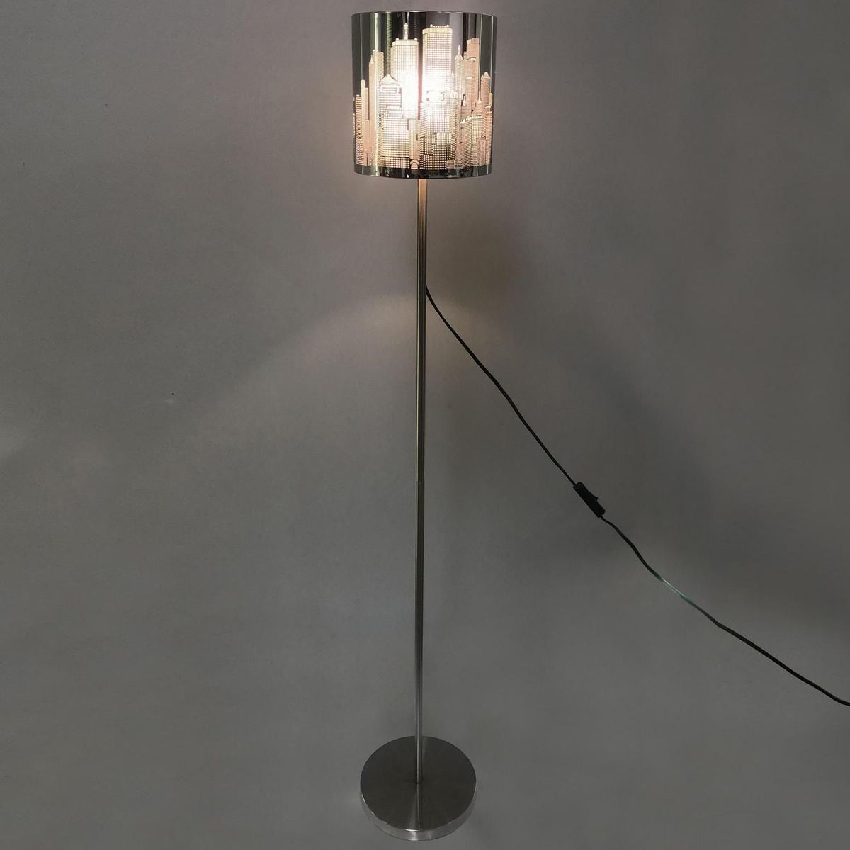 JUST HOME COLLECTION - Lámpara de Pie Clover 1L E27 Gris