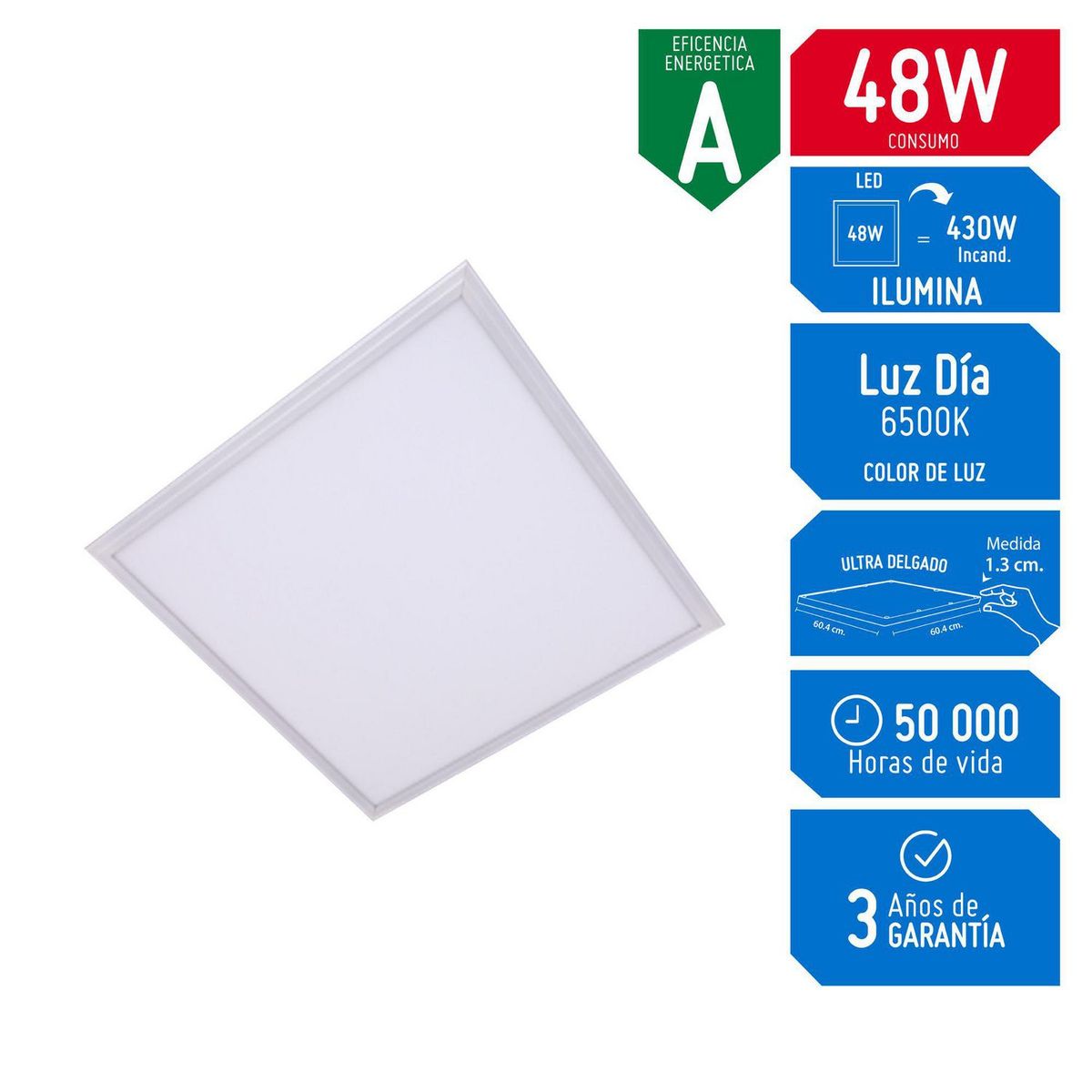 GZ LIGHTING - Panel LED 60x60 48w Luz Día