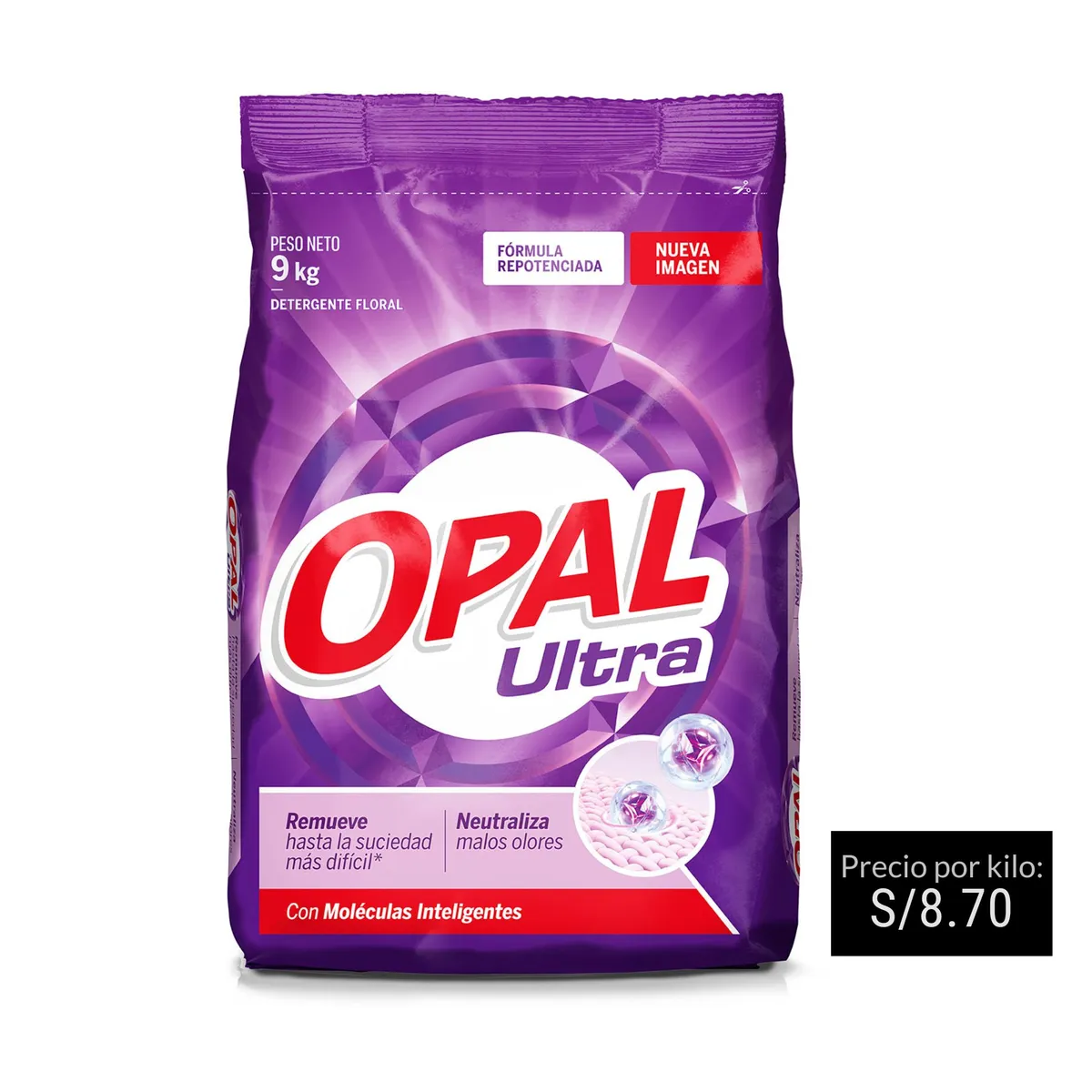 OPAL - Detergente en Polvo Opal Ultra Floral 9Kg