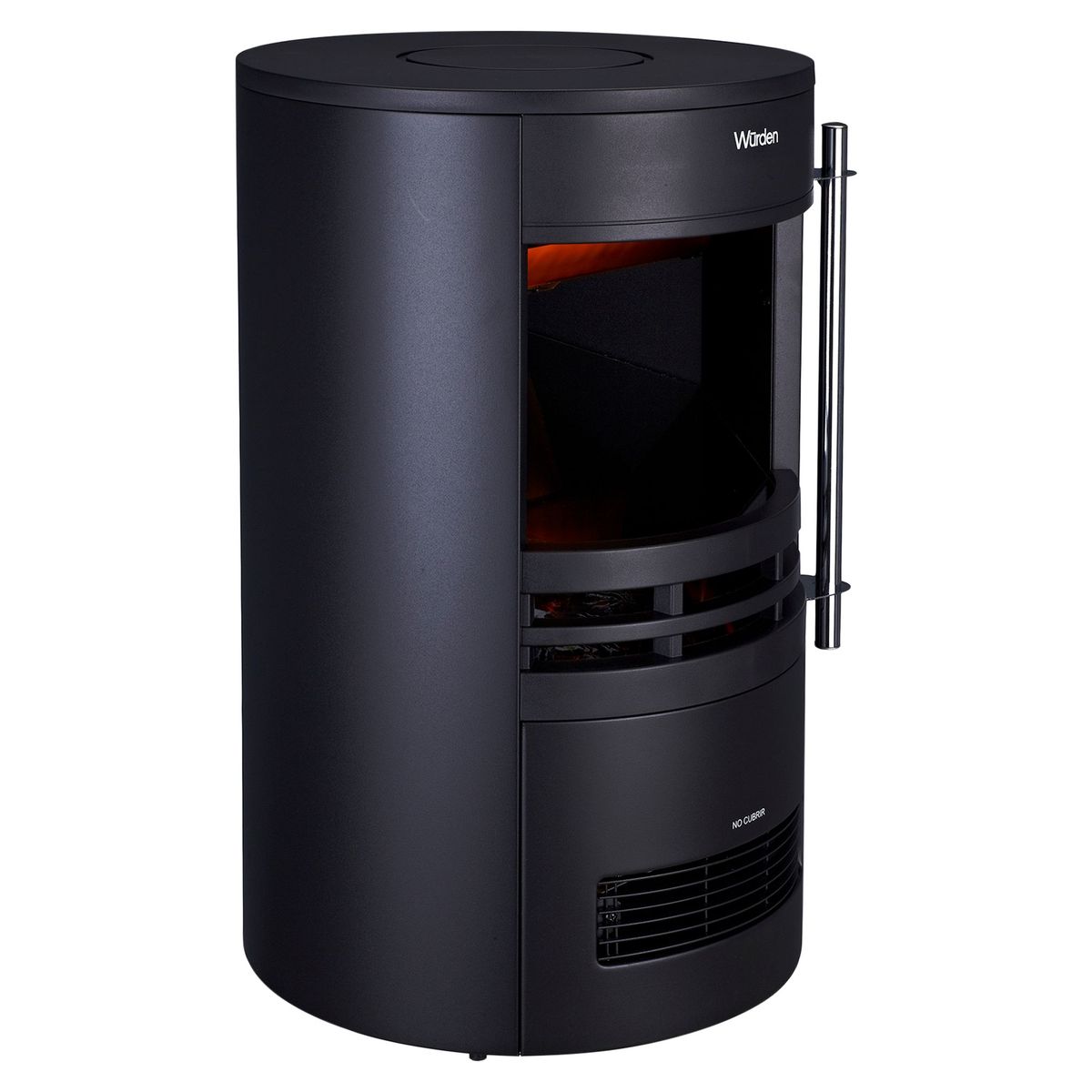 WURDEN - Chimenea Wurden Eléctrica 2000W 20 m2 Cilíndrica ND-189H Negro