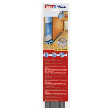 Burlete Adhesivo para Puerta Flexible Doble Gris