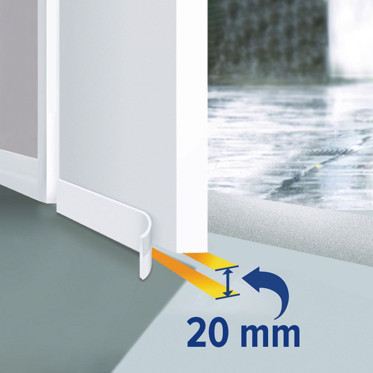 TESA - Burlete Adhesivo para Puerta Flexible 1 m. Blanco