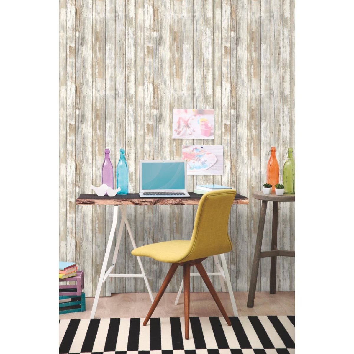 ROOMMATES DECOR - Papel Adhesivo Madera Wash