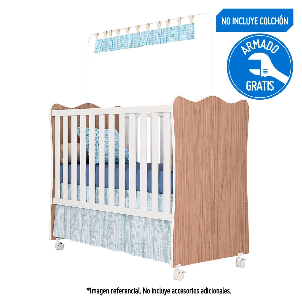 CASA BELLA - Cuna Cuore Roble/Blanco