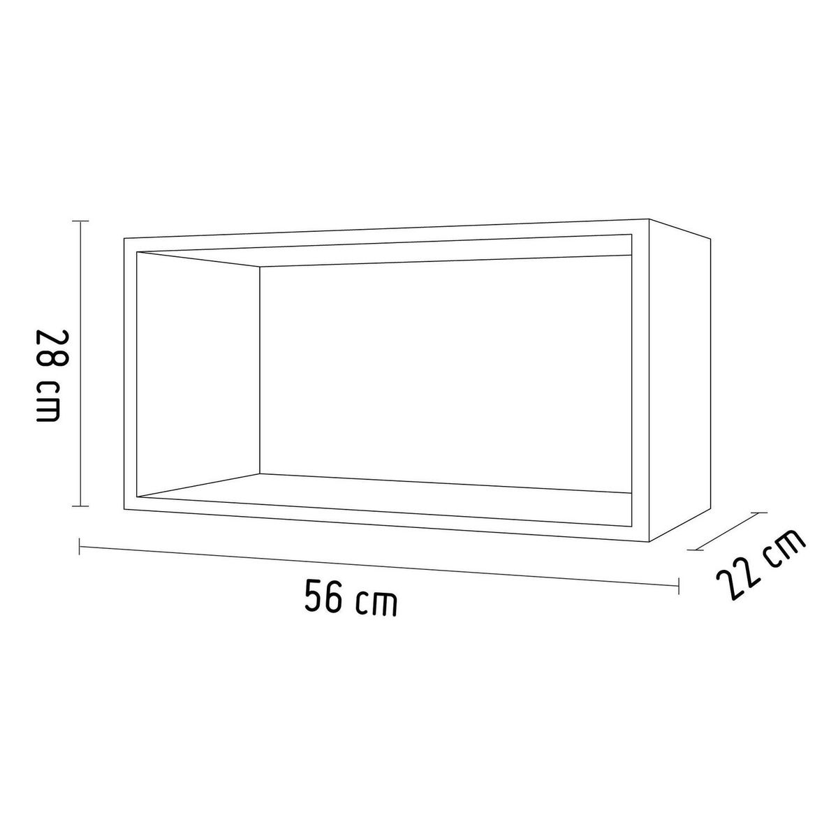 MODUPAK - Repisa Rectángulo Decorativo Nogal