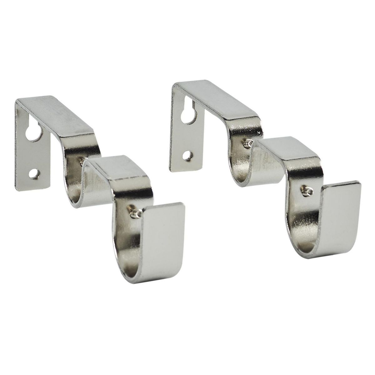 METALHSA - Soporte doble Muro nickel 19/28mm (2un)