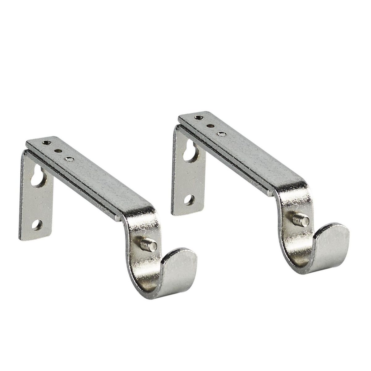 METALHSA - Soporte simple Muro nickel 19mm (2un)