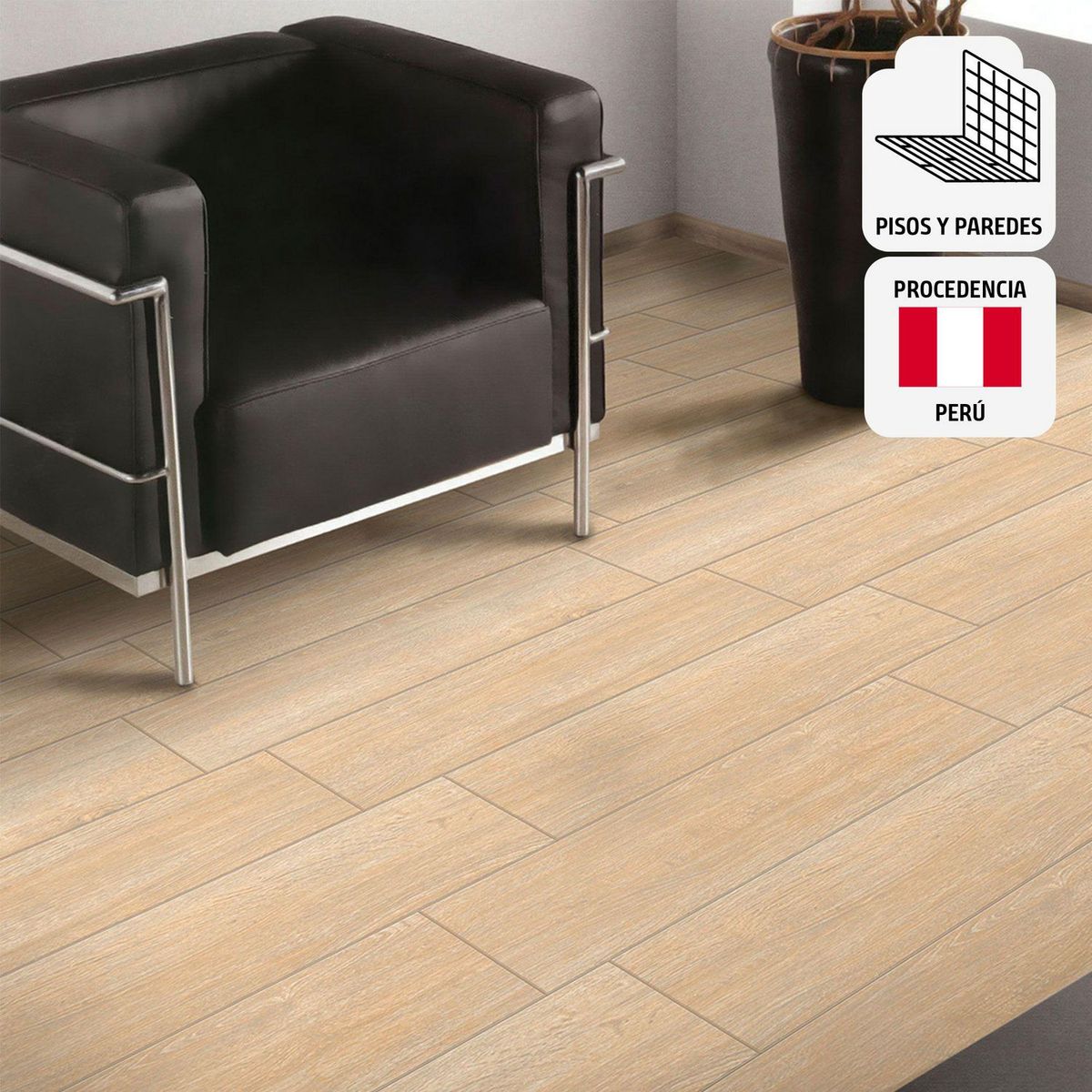 SAN LORENZO - Cerámica Beige 21x62 Maderadas Mate 1.61 m2