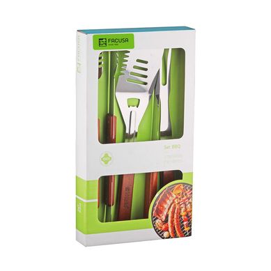 Set 4 utensilios para parrilla