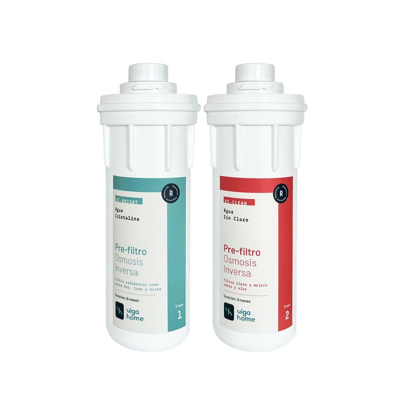 VIGAHOME - Kit 2 Pre Filtros de Agua para Osmosis Inversa
