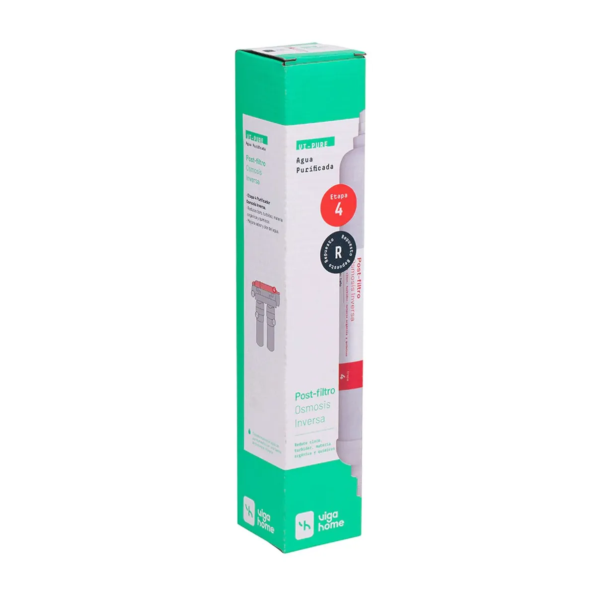 VIGAHOME - Repuesto Post Filtro de Agua Carbón Block Osmosis Inversa