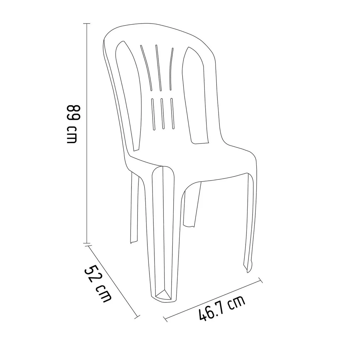 REYPLAST - Silla de Plástico Top Elegant Blanca