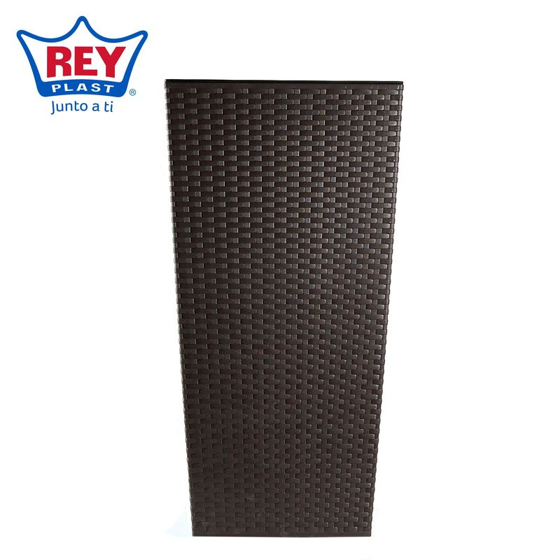 REY - Maceta Ratan con Riego Marrón 40cm