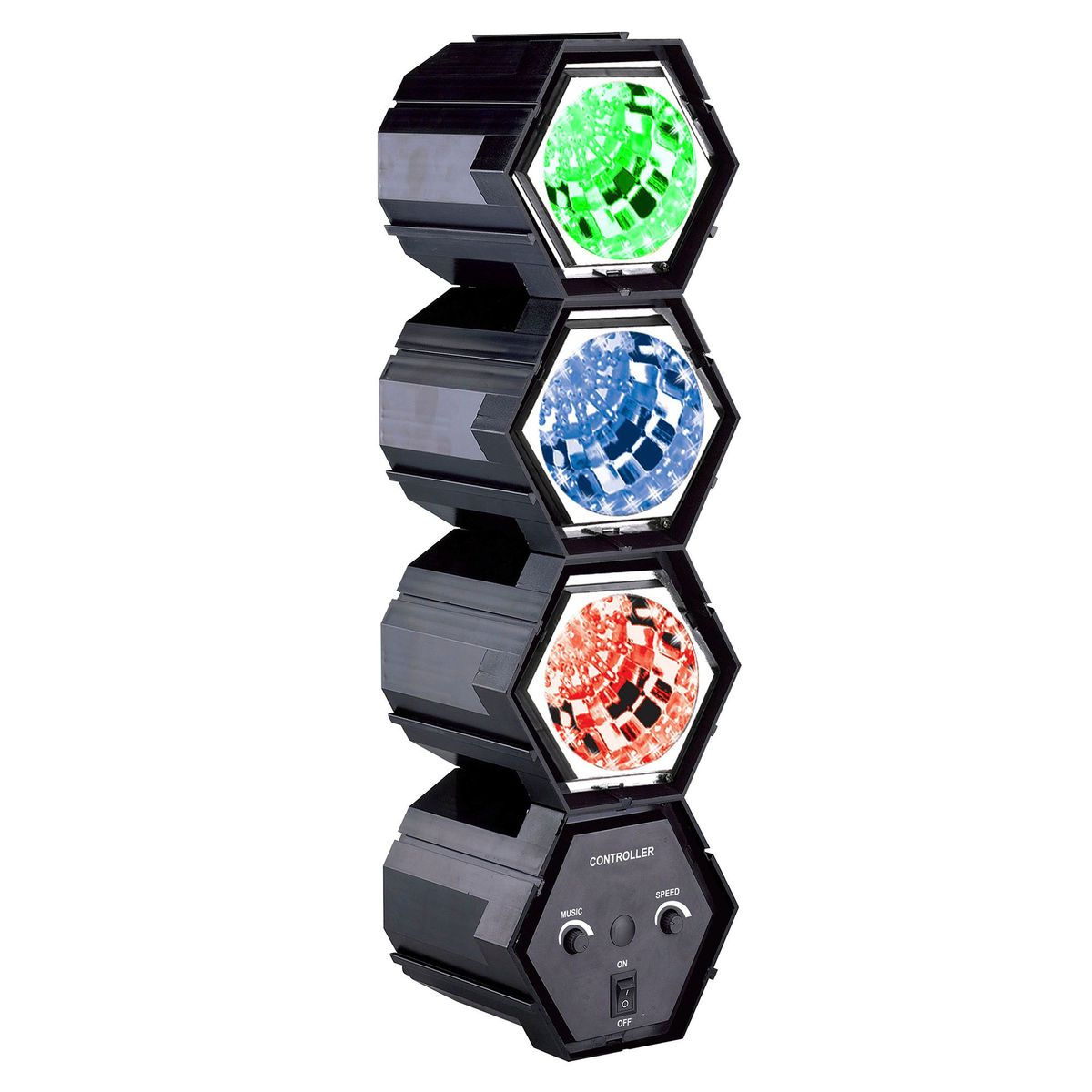 JUST HOME COLLECTION - Lámpara de fiesta 3 focos de colores