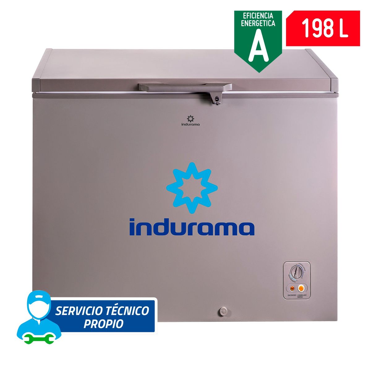INDURAMA - Congeladora Indurama 198 Lt CI-210CR Cromado