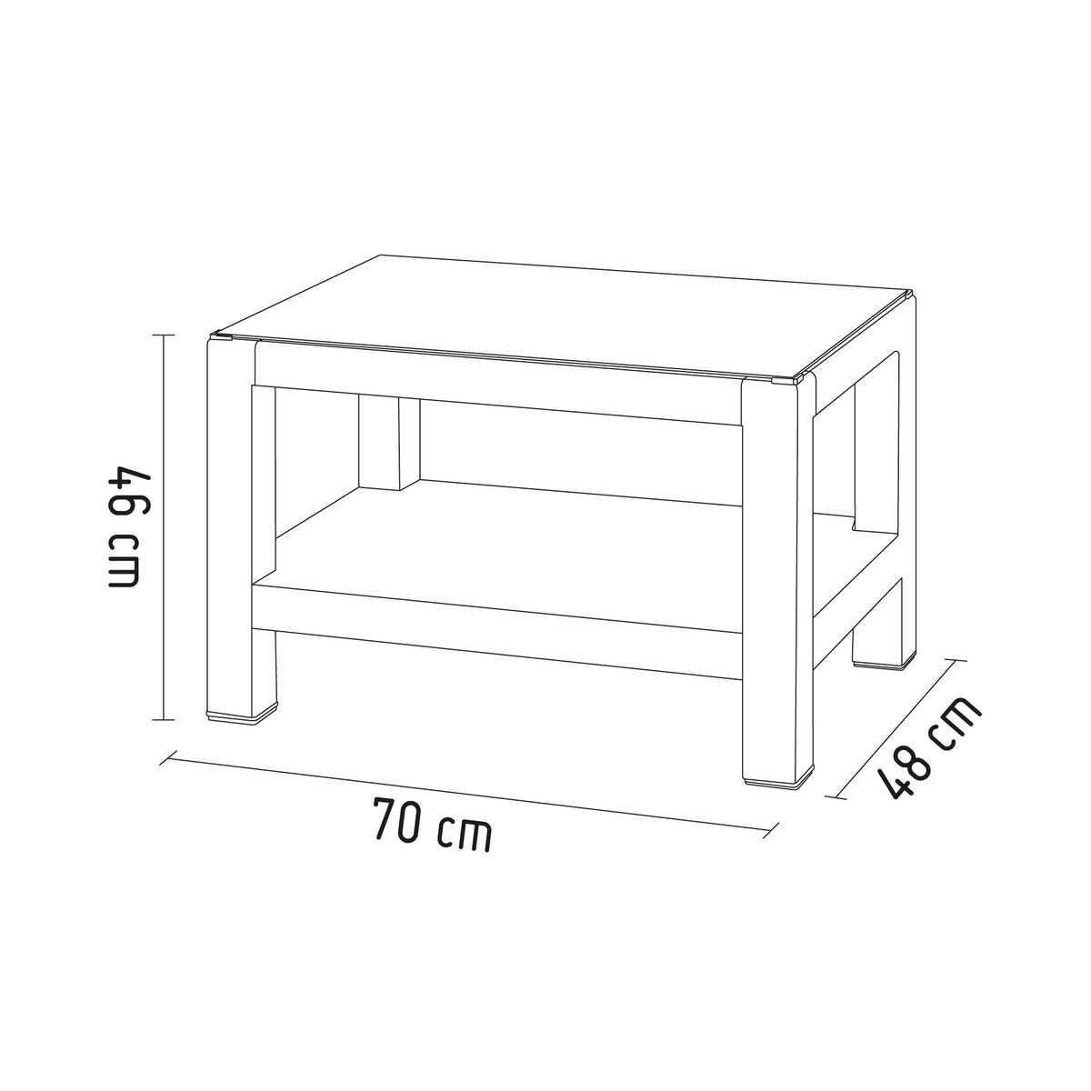 REYPLAST - Mesa Centro Tavarua 70x48 C/V