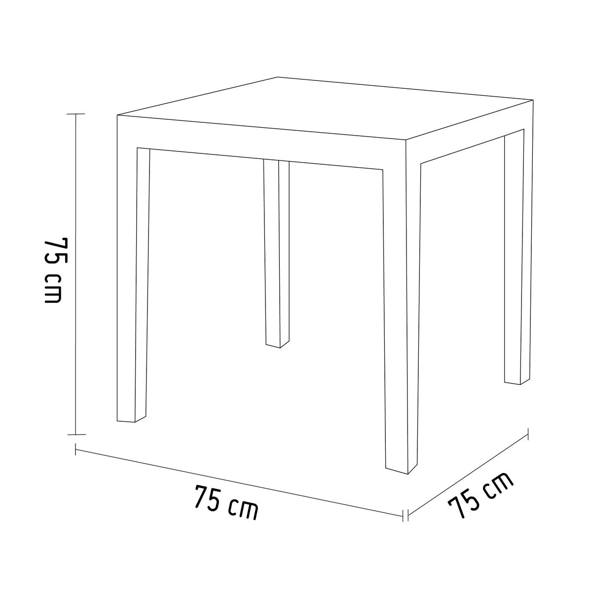 REYPLAST - Mesa Tavarua 75x75 C/V