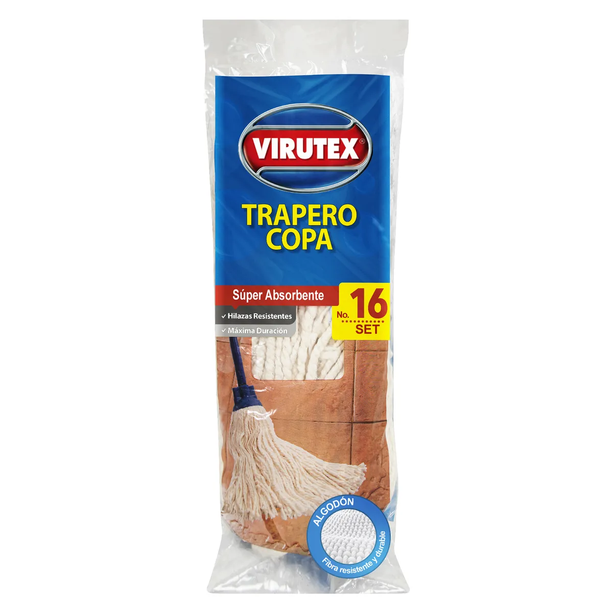 VIRUTEX - Set Mopa - Trapeador Industrial Virutex Azul