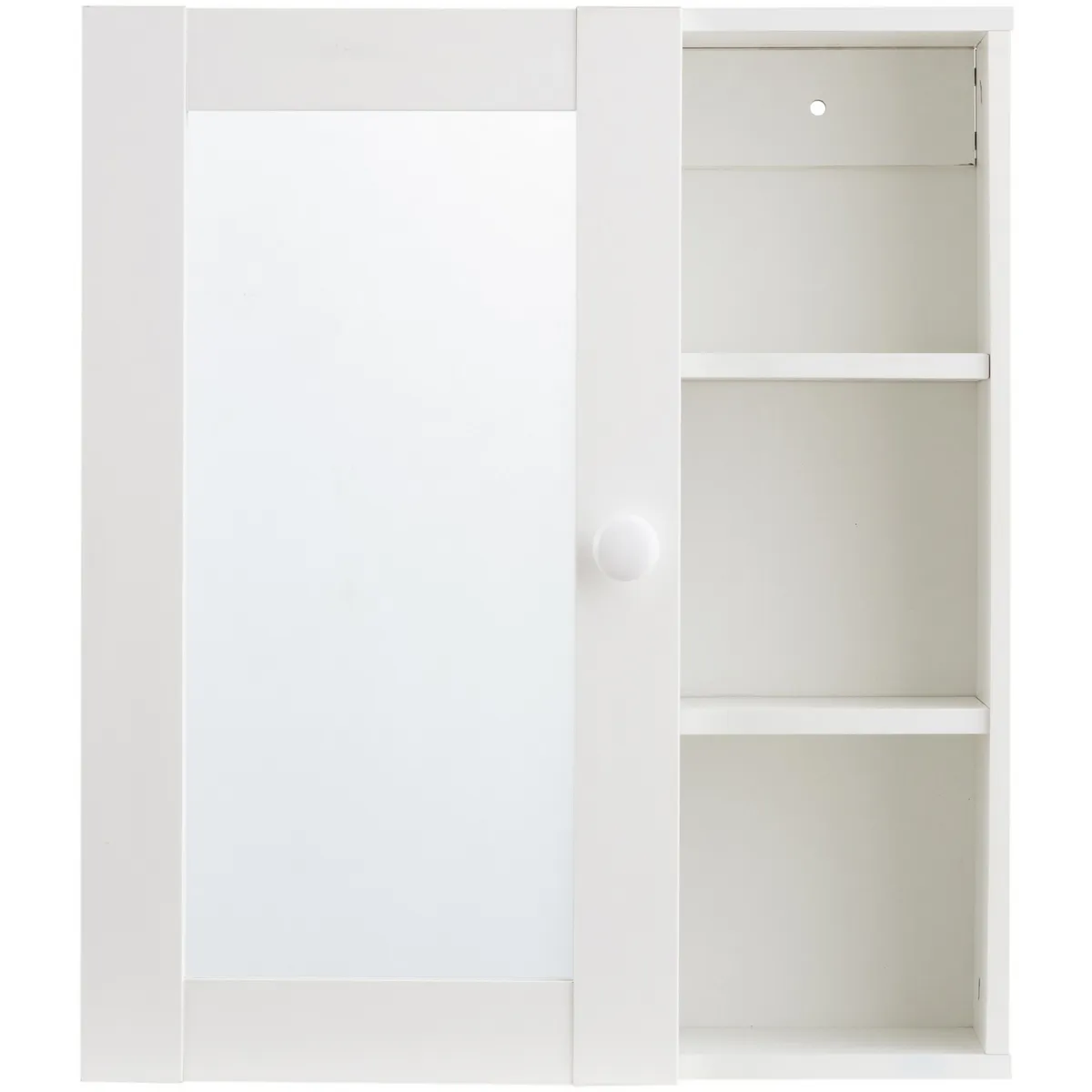 SENSI DACQUA - Botiquín de Baño Una Puerta con Espejo Blanco 45 x 52 x 16 cm