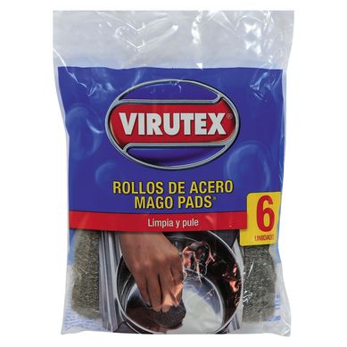 Esponja De Acero Virutex Pack X6