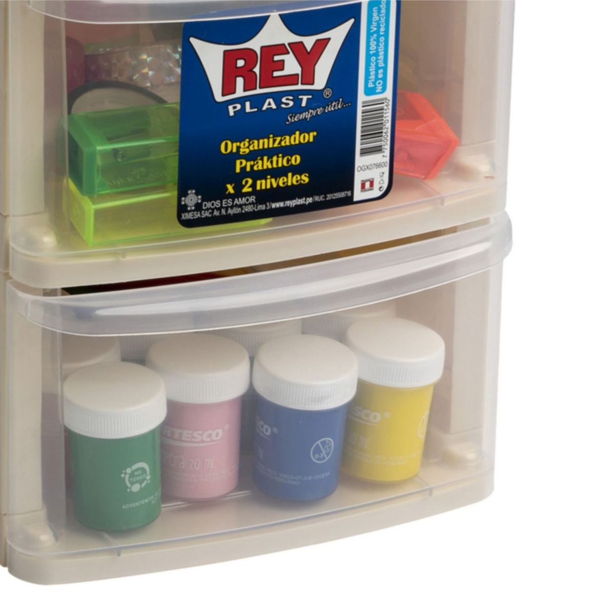 REYPLAST - Cajonera de Plástico Reyplast 2 Niveles