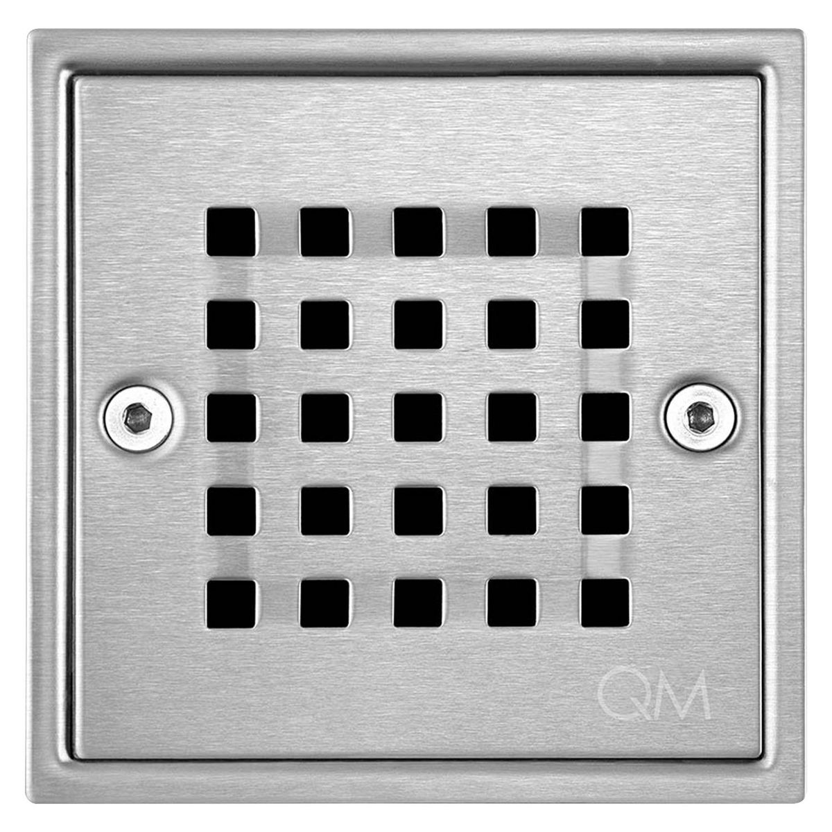 QM DRAIN - Desagüe Bay Cuadrado 4'' Acero Pulido