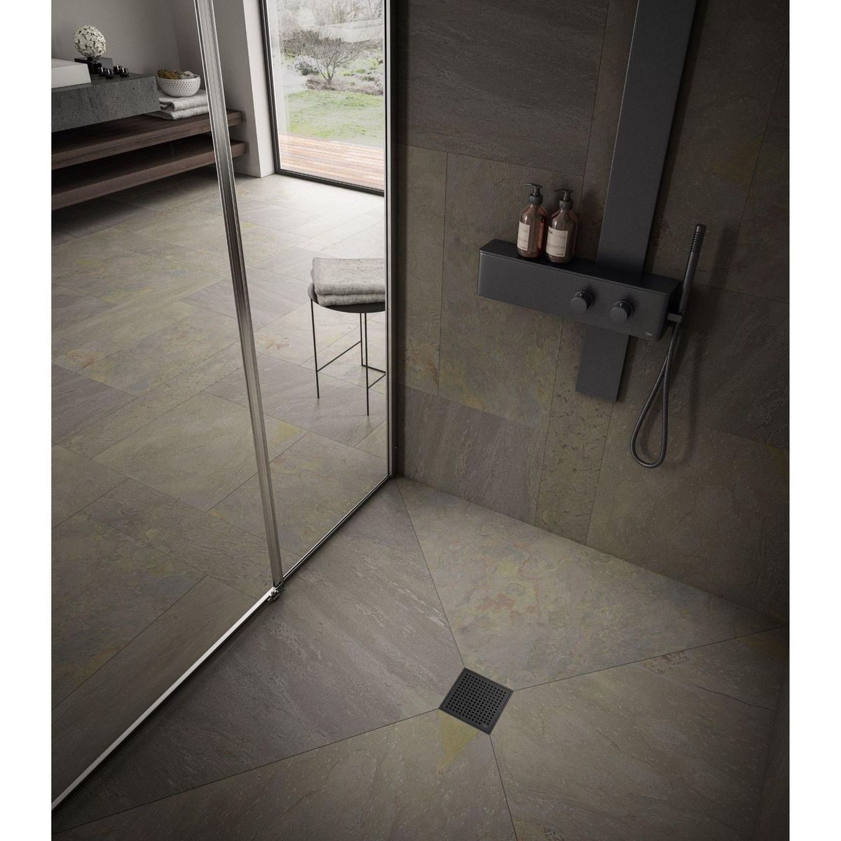 QM DRAIN - Desaguador Lagos Cuadrado 5 3/4 Negro