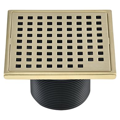Desage Lagos Cuadrado 4'' Acero Dorado