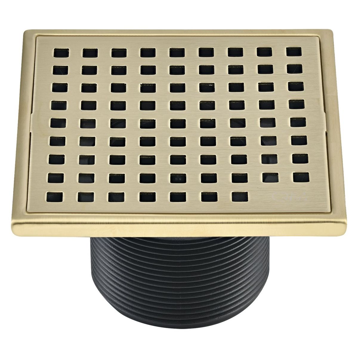 QM DRAIN - Desagüe Lagos Cuadrado 4'' Acero Dorado