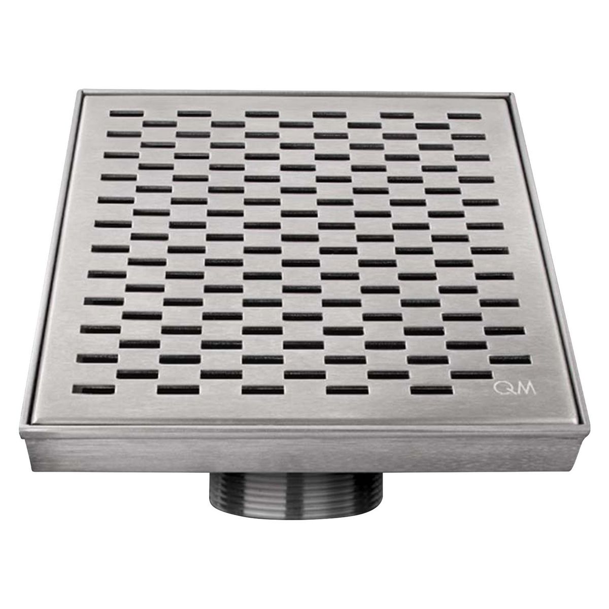 QM DRAIN - Desagüe Delmar Cuadrado 4'' Acero Pulido