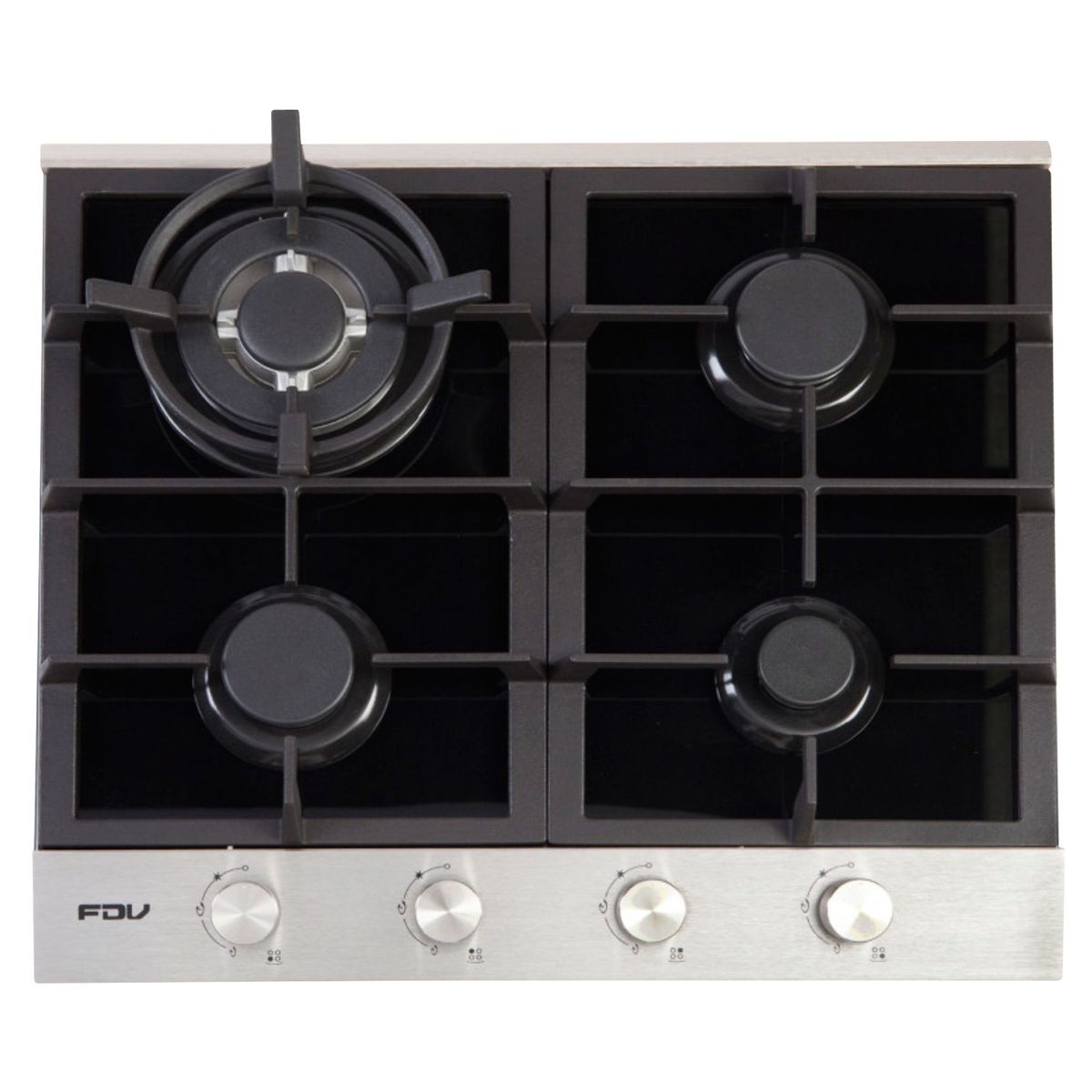 Cocina Empotrable FDV a Gas 4 Hornillas Deluxe Chef 60 But Inox/Negro, marca FDV - Foto Principal