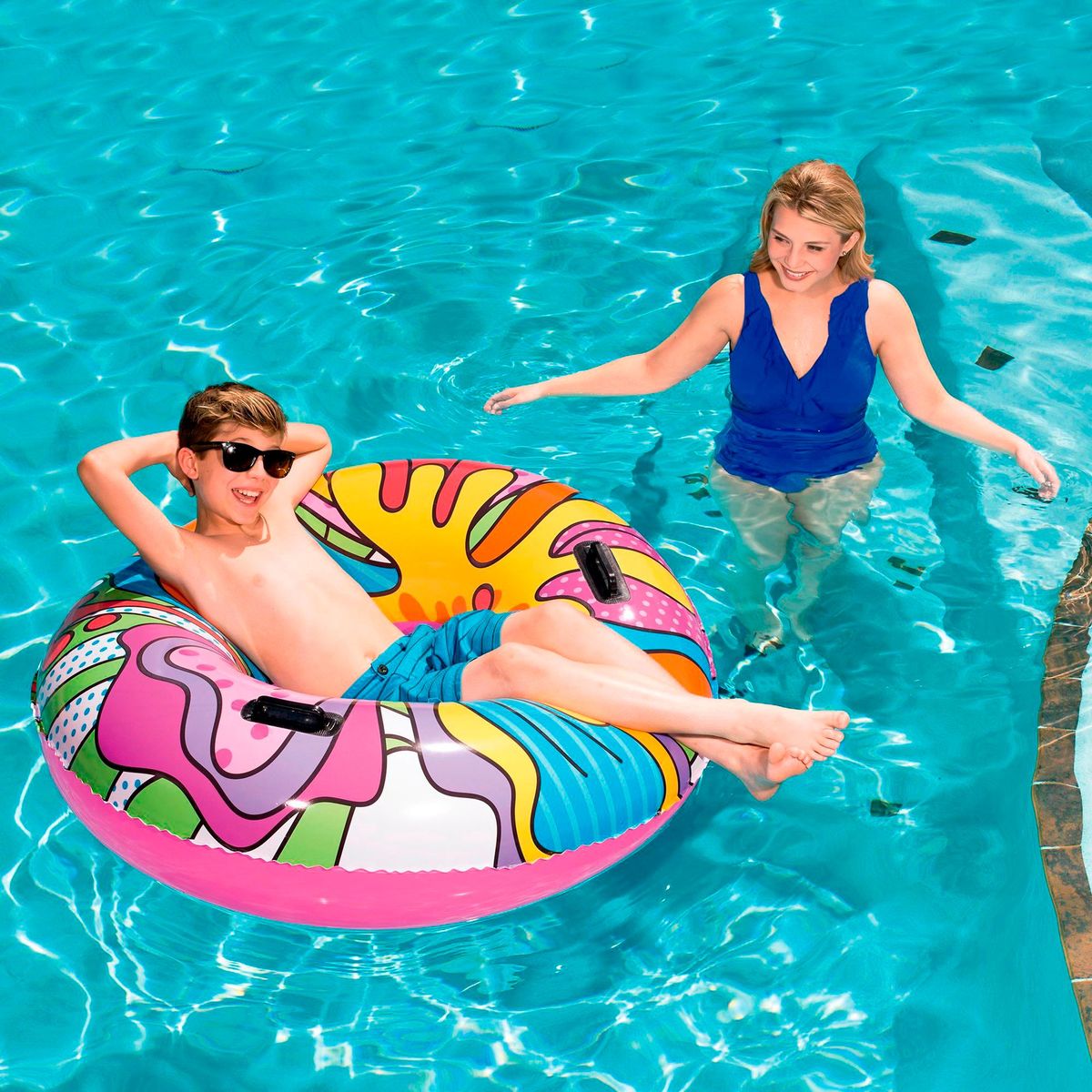 BESTWAY - Flotador Aro 105cm Retro Pop